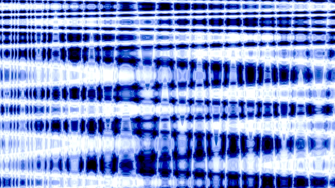 abstract blue and white lines code pattern
