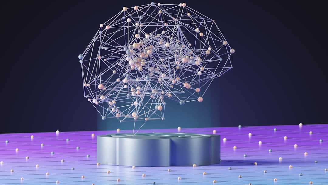 abstract sphere with dots and lines representing machine learning