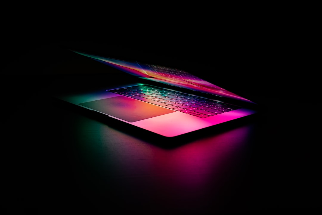 laptop screen coding light