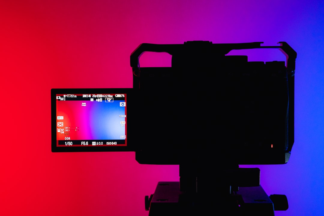 camera and monitor in a video production room
