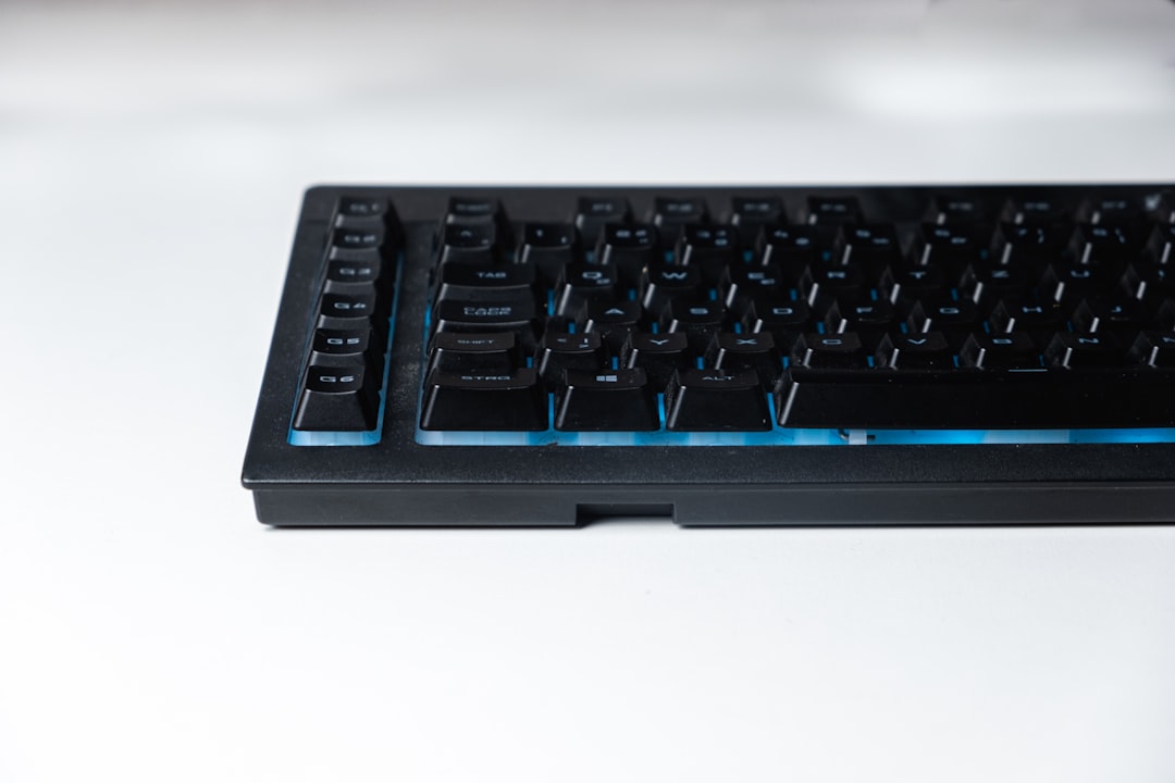 メカニカルキーボードのクローズアップ