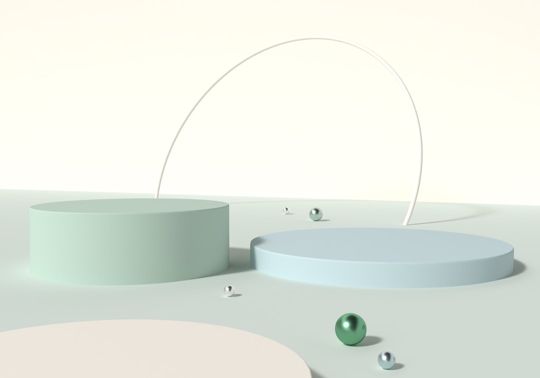 3Dレンダリングされた幾何学的な立体形状
