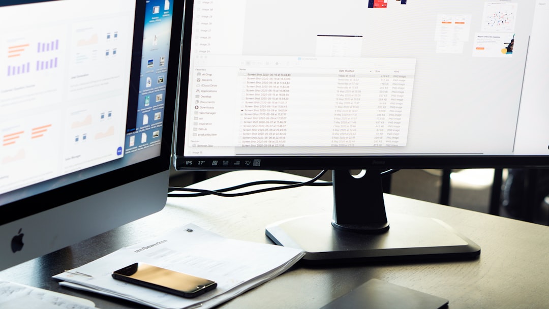 black flat screen computer monitor