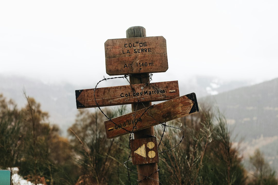 brown wooden signage