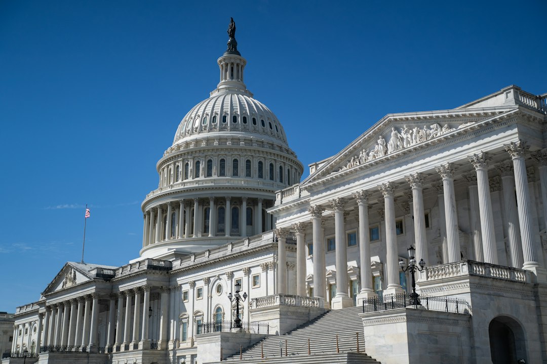 The united states capitol building under a clear blue sky